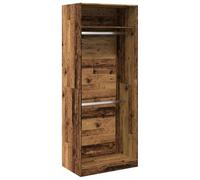 vidaXL Garde-robe vieux bois 80x50x200 cm bois d'ingénierie, armoire de rangement, organisateur de garde-robe, armoire, 3307799