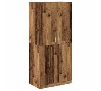 vidaXL Garde-robe Vieux Bois 90x52x200 cm Bois d'ingénierie Armoire en tissu Marron