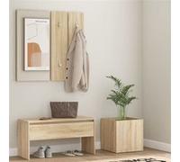 vidaXL Ensemble de meubles de couloir Chêne Sonoma Bois d'ingénierie Marron