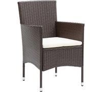vidaXL Garten-Essstühle 4 Stk. Poly Rattan Braun