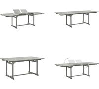 vidaXL Garten Esstisch (160 240)x100x75 cm Massivholz Akazie - Gartentisch - Gartentische - Outdoor-Tisch - Outdoor-Tische
