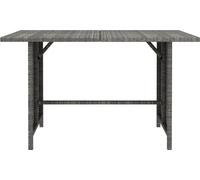 vidaXL Garten-Esstisch Grau 110x70x65 cm Poly Rattan