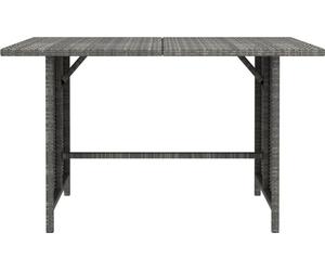vidaXL Garten-Esstisch Grau 110x70x65 cm Poly Rattan