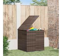 vidaXL Garten-Kissenbox PE Rattan 100x97.5x104 cm Braun