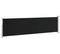 vidaXL Marquise latérale extensible 140×500 cm Noir