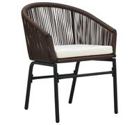 vidaXL Gartenstühle 2 Stk. Braun PE-Rattan