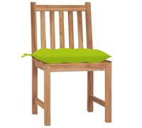 vidaXL Gartenstühle 4 Stk. mit Kissen Massivholz Teck