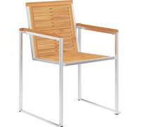 vidaXL Gartenstühle 4 Stk. mit Kissen Massivholz Teck
