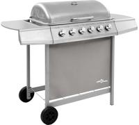Vidaxl Gas grill mit 6 Brennern Silberfarbe