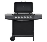 vidaXL Barbecue au gaz 44282 – 6 zones de cuisson, acier noir