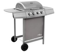 Vidaxl -Gasgrill avec 4 brûleurs argenté