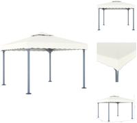 vidaXL Gazebo 300 x 300 cm Crème Aluminium - Chapiteaux et tentes de réception