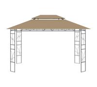 vidaXL gazebo 4x3x2,7 m Taupe 160 g/m²