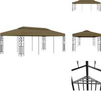 vidaXL Gazebo 6x3 m Taupe 180 g/m² - Chapiteaux et tentes de réception