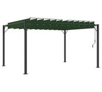 vidaXL Gazebo avec toit à lamelles 3 x 4 x 2,14 m Vert