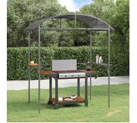 vidaXL Pavillon de barbecue 220x115x230 cm acier anthracite avec étagères latérales