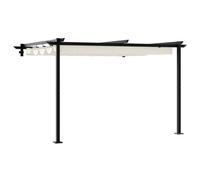 vidaXL Gazebo mural Crème 3 x 3 m Acier
