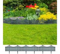 vidaXL 17x Bordures de Jardin Grillage Frontalière de Pelouse Gazon Bord