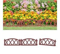 Vidaxl Bordures De Pelouse 17 Pcs Rouge 10 M Pp