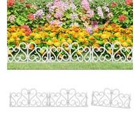 Vidaxl Bordures De Pelouse 17 Pcs Blanc 10 M Pp