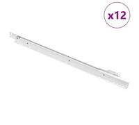 vidaXL Glissière de tiroir 12 pcs Blanc 450 mm Acier