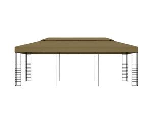 vidaXL Gloriette de jardin 6x3x2,7 m Taupe 180 g/m²