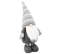 vidaXL GNOME de Noël avec Jambes Extensibles Gris 130 cm Polyester