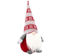 vidaXL GNOME de Noël Rouge 45 cm Polyester