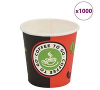 vidaXL Gobelets à Café Cappuccino Boissons Jetables Carton 1000 pcs 120 ML 4oz