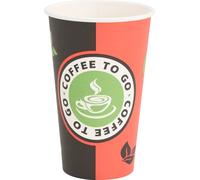 vidaXL Gobelets en carton 1000 pcs. 16oz 400ml rouge et noir