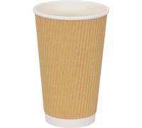 vidaXL Gobelets en carton 500 pcs. 16oz 400ml brun