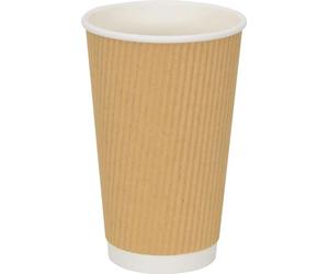 vidaXL Gobelets en carton 500 pcs. 16oz 400ml brun