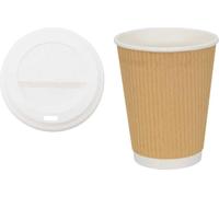 vidaXL Gobelets en carton avec couvercles 1000 pcs. 16oz 400ml