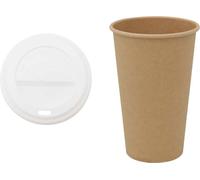 vidaXL Gobelets en carton avec couvercles 1000 pcs. 16oz 400ml