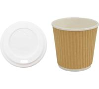 vidaXL Gobelets en carton avec couvercles 1000 pcs. 4oz 100ml