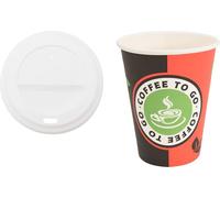 vidaXL Gobelets en carton avec couvercles 1000 pcs. 4oz 100ml