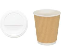 vidaXL Gobelets en carton avec couvercles 1000 pcs. 8oz 200ml