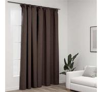vidaXL Rideau 321207 aspect de lin, occultant, avec crochets, 290x245 cm, Taupe