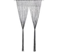 vidaXL Rideau en macramé, Anthracite 140x240 cm Coton