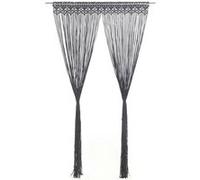 vidaXL Gordijn macramÃ© 140x240 cm katoen antraciet323993 Anthracite G