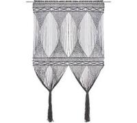 vidaXL Rideau 323996 Macramé Coton 140x240 cm Anthracite