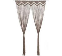 vidaXL Gordijn macramÃ© 140x240 cm katoen taupe323980 Taupe G