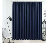 vidaXL Rideau occultant 134457 avec crochets 290x245 cm Polyester Bleu lavable en machine