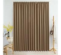 vidaXL Rideau occultant avec crochets 290x245 cm Polyester lavable en machine taupe