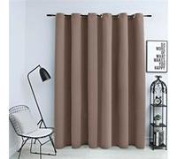 vidaXL Rideau occultant avec anneaux métalliques Taupe 290x245 cm