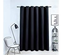 Rideau occultant - vidaXL - 290x245 cm - Noir - Polyester - Anneaux en métal