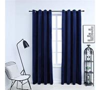 vidaXL Gordijn verduisterend met ringen 2 st 140x225 cm fluweel blauw134529 Bleu G