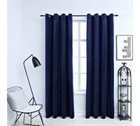 vidaXL Gordijn verduisterend met ringen 2 st 140x245 cm fluweel blauw134530 Bleu G