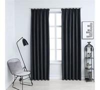 Vidaxl Rideaux Occultants Avec Crochets 2 Pcs Anthracite 140x225 Cm