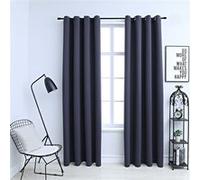 vidaXL Gordijnen verduisterend met ringen 2 st 140x245 cm antraciet134420 Anthracite G